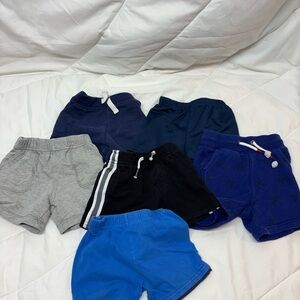 Bundle of 6 Kids Shorts Set - Blue, Black, Gray Athletic shorts